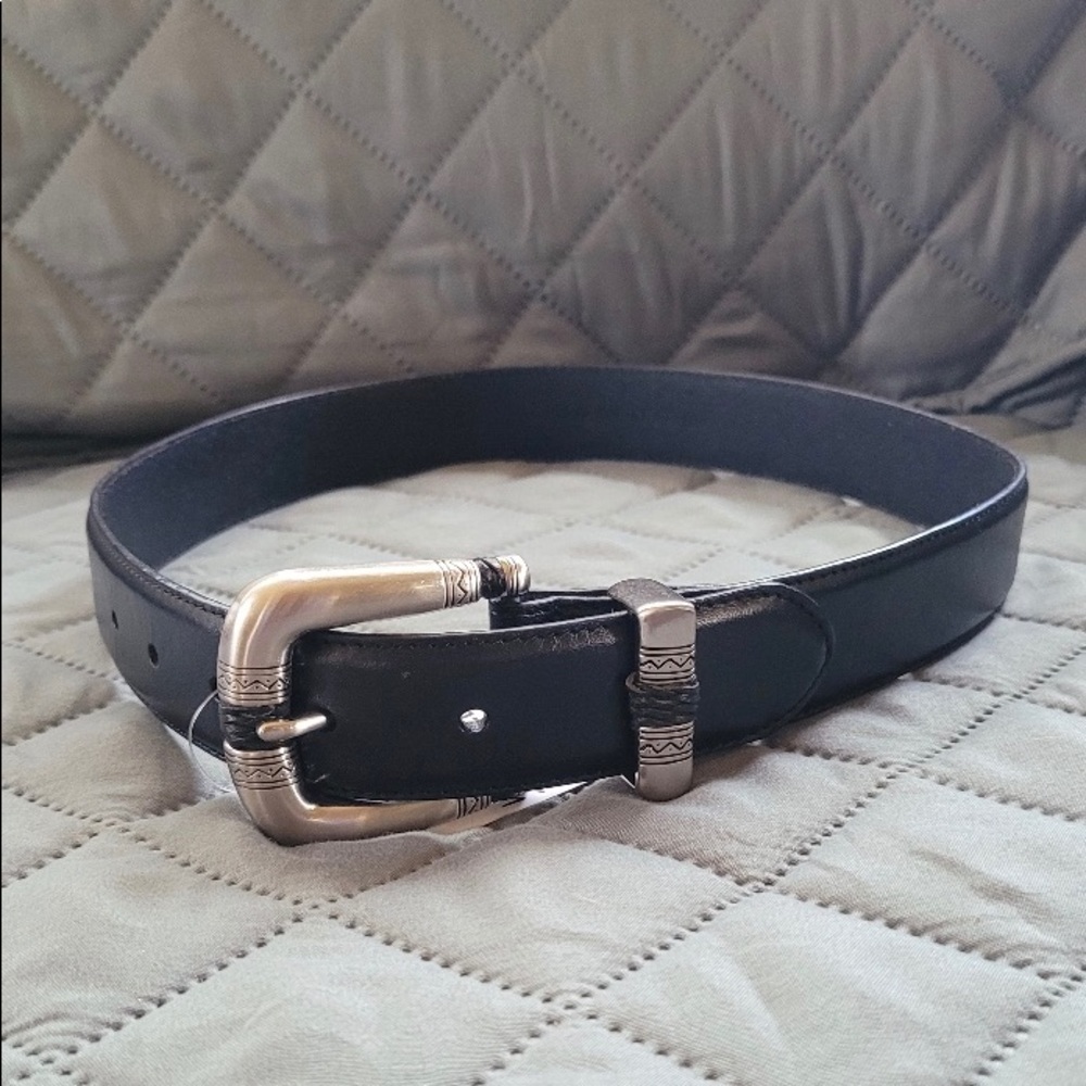 Black Leather ladies belt